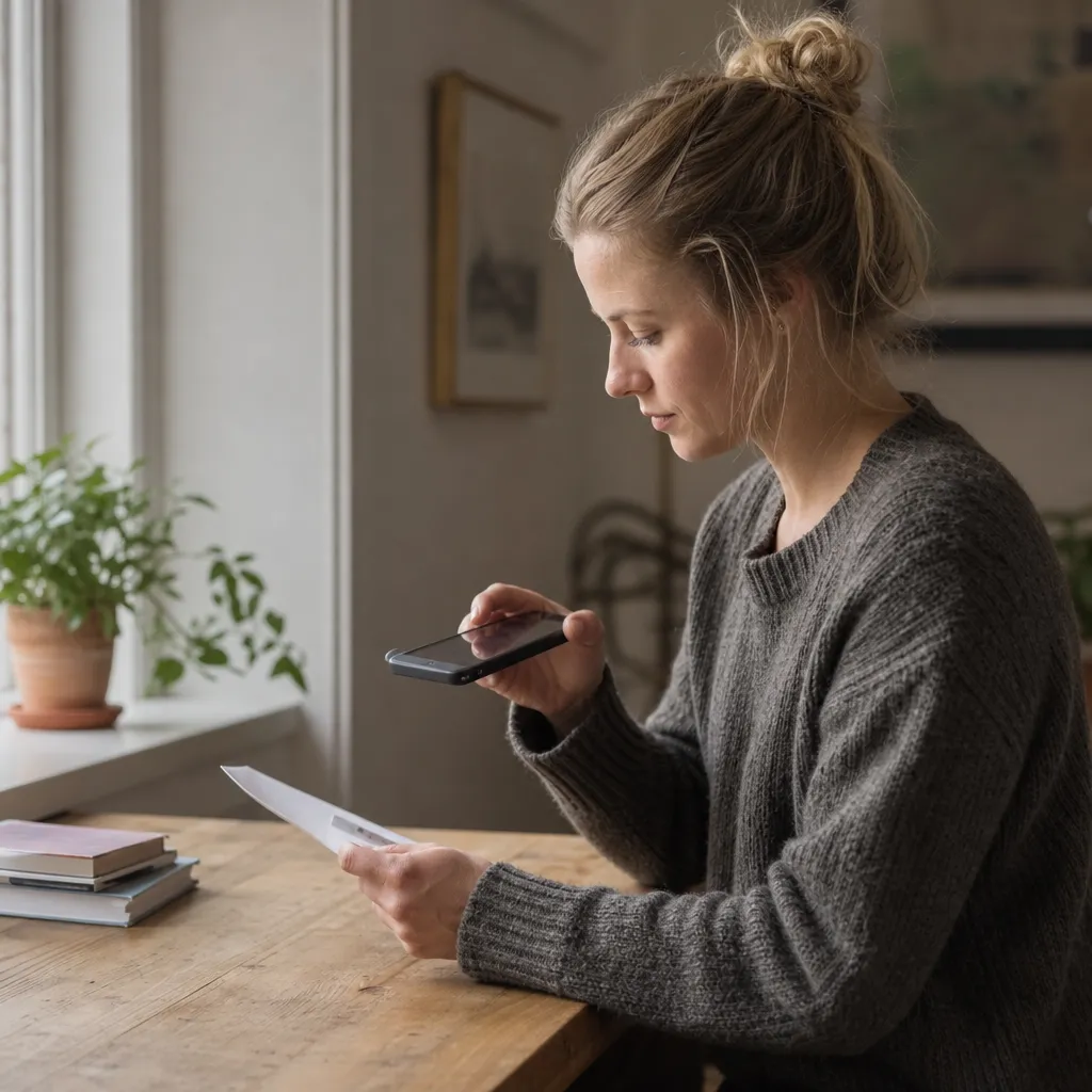 Närbild på en mobiltelefon där ett eSIM aktiveras via QR-kod