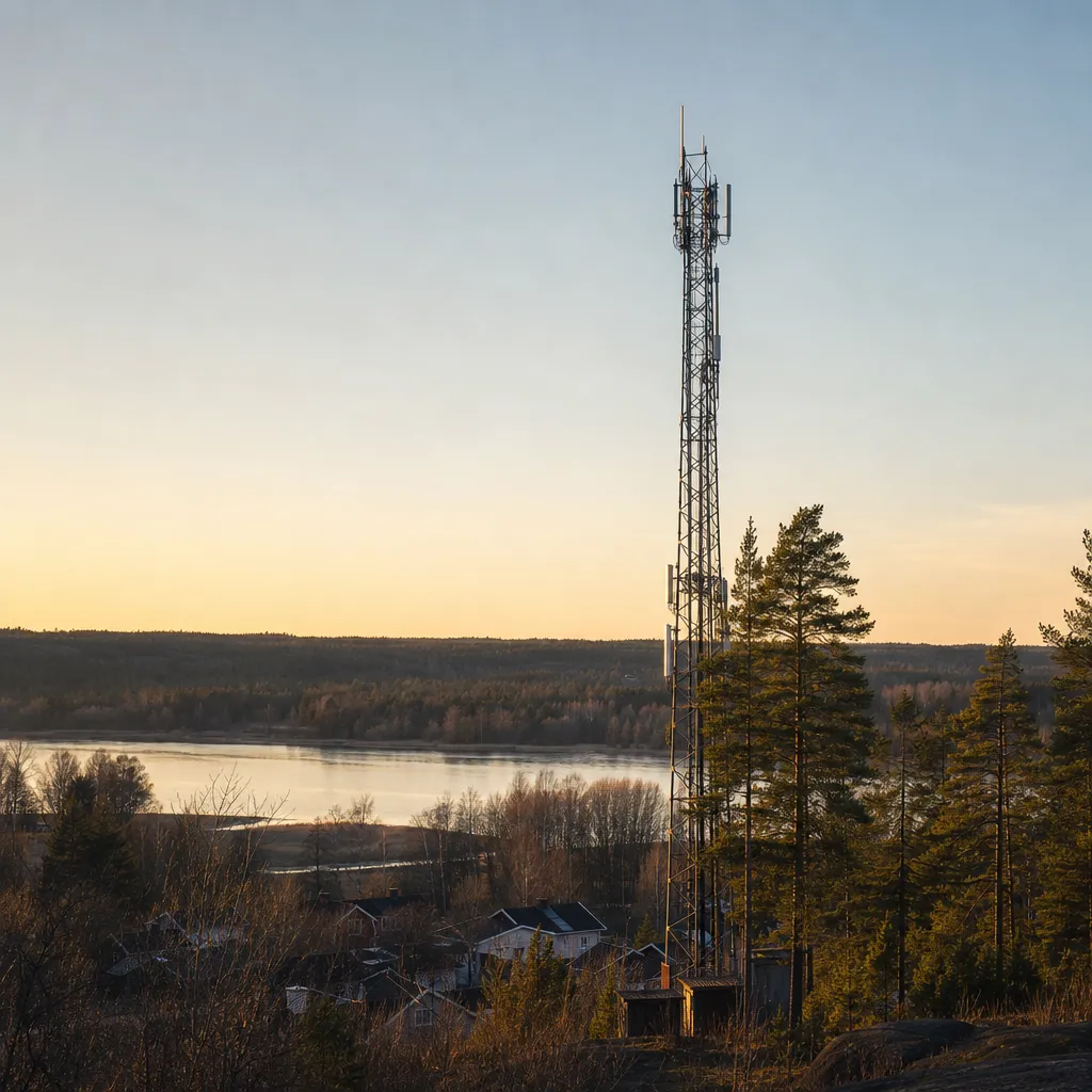 Karta som illustrerar mobiltäckning över Sverige