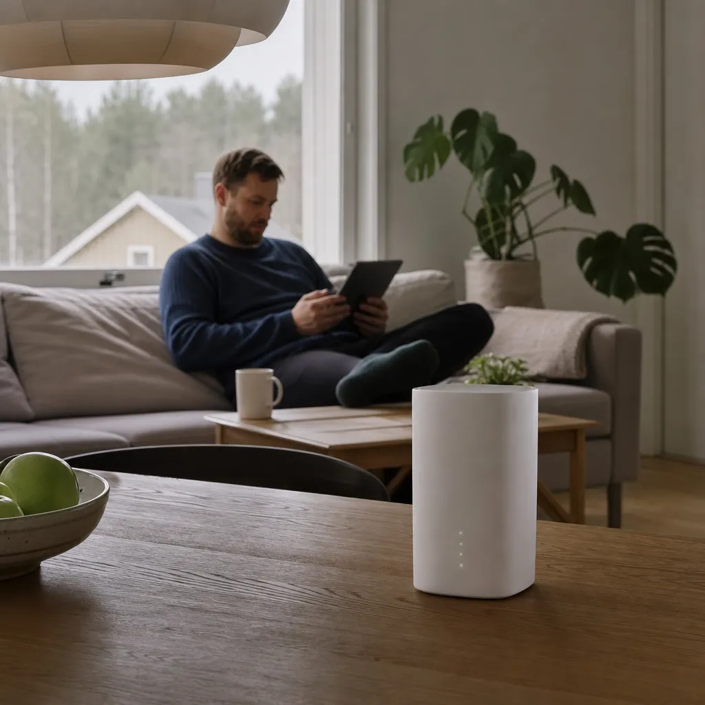 Mobilt bredband via router jämfört med fiberanslutning i ett hem
