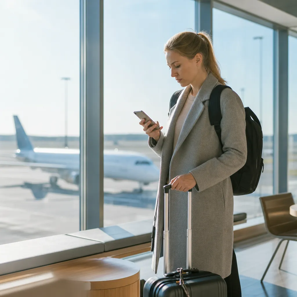 Surfa på mobilen under en resa utanför EU